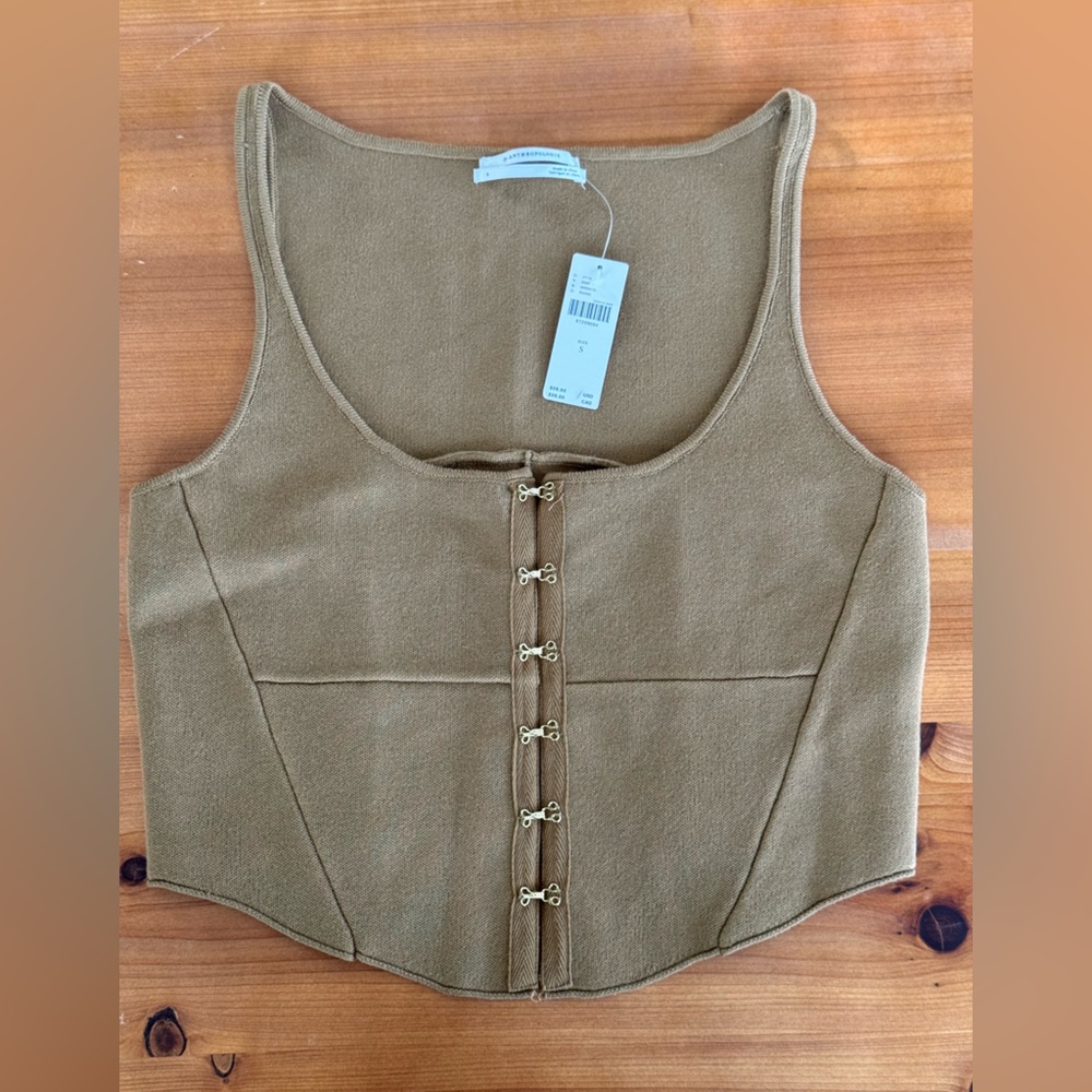 Anthropologie Corset Tank Top NWT size Small